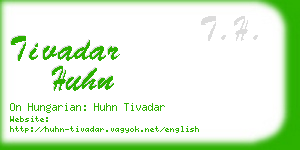 tivadar huhn business card